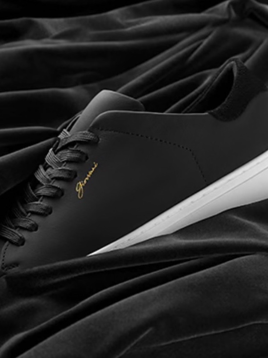 Giovvani Other - Giovvani Milan THE LORENZO Black Men's Leather Sneaker with White Sole Sz 10 Men